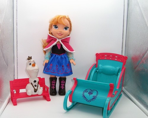 Disney Poupée Anna reine des neiges et son traîneau + olaf | eBay