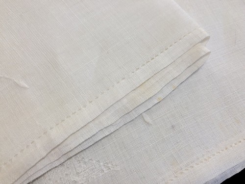 Set of 4 Pina Linen Floral Whitework Embroidery 14" Luncheon Napkins (RF951-5) - Picture 6 of 10