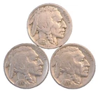 Lot of 3 Buffalo / Indian Head Nickel Coins with Full Dates FAST FREE SHIPPING