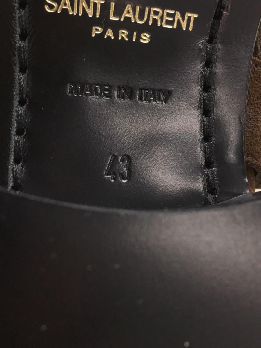 SAINT LAURENT OTHER WYATT HARNESS SUEDE RING BOOTS 43 Brown 420090 
