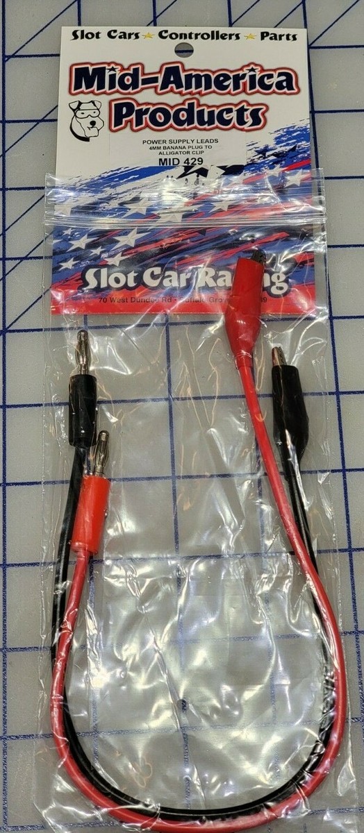 Mid America Products 429 Power Supply Leads 4mm Banana to