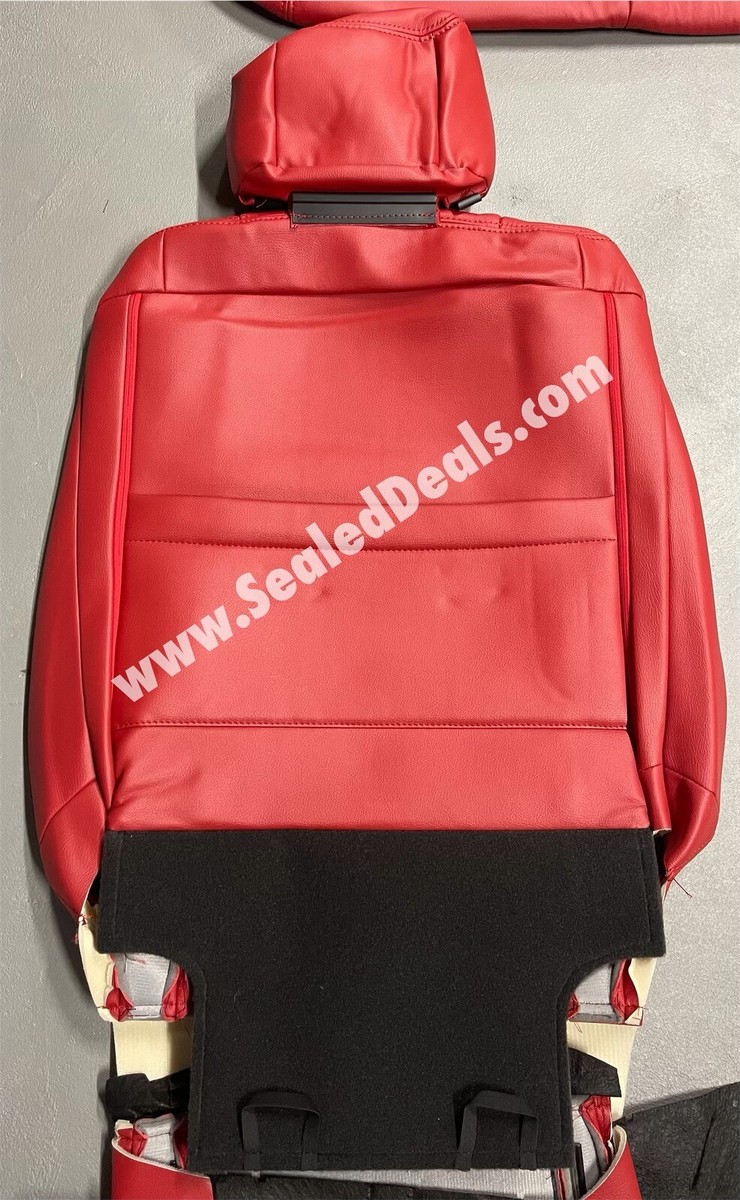 Coprisedili In Pelle Personalizzati Red Rain Per Toyota Tundra CrewMax | 2014-2021 | Colore Marrone | Cuciture Bicolore | Compatibili Con Airbag - 2