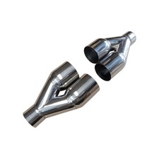 Stainless Steel 304 Exhaust Tips 2.5 Inlet 3.5 Outlet Universal Pair Dual Quad Stainless Steel 304 Exhaust Tips 2.5 Inlet 3.5 Outlet Universal Pair Dual Quad