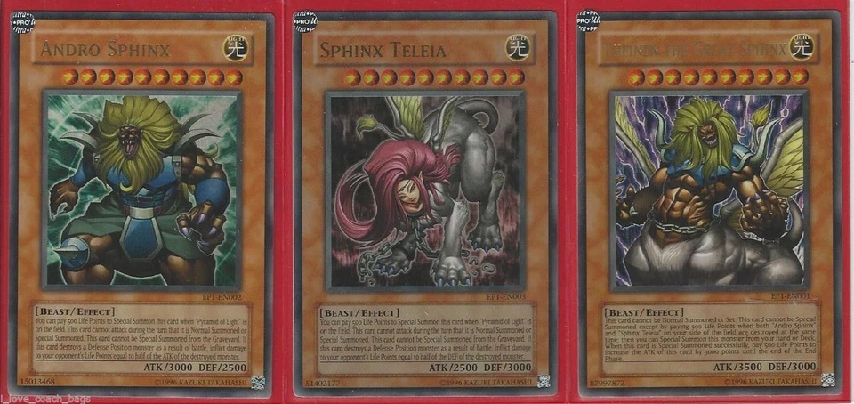 3 Different Legal Egyptian Gods Slifer, Obelisk, Ra LDK2: Hamon, Sphinx (SETS) - Image 4 of 4
