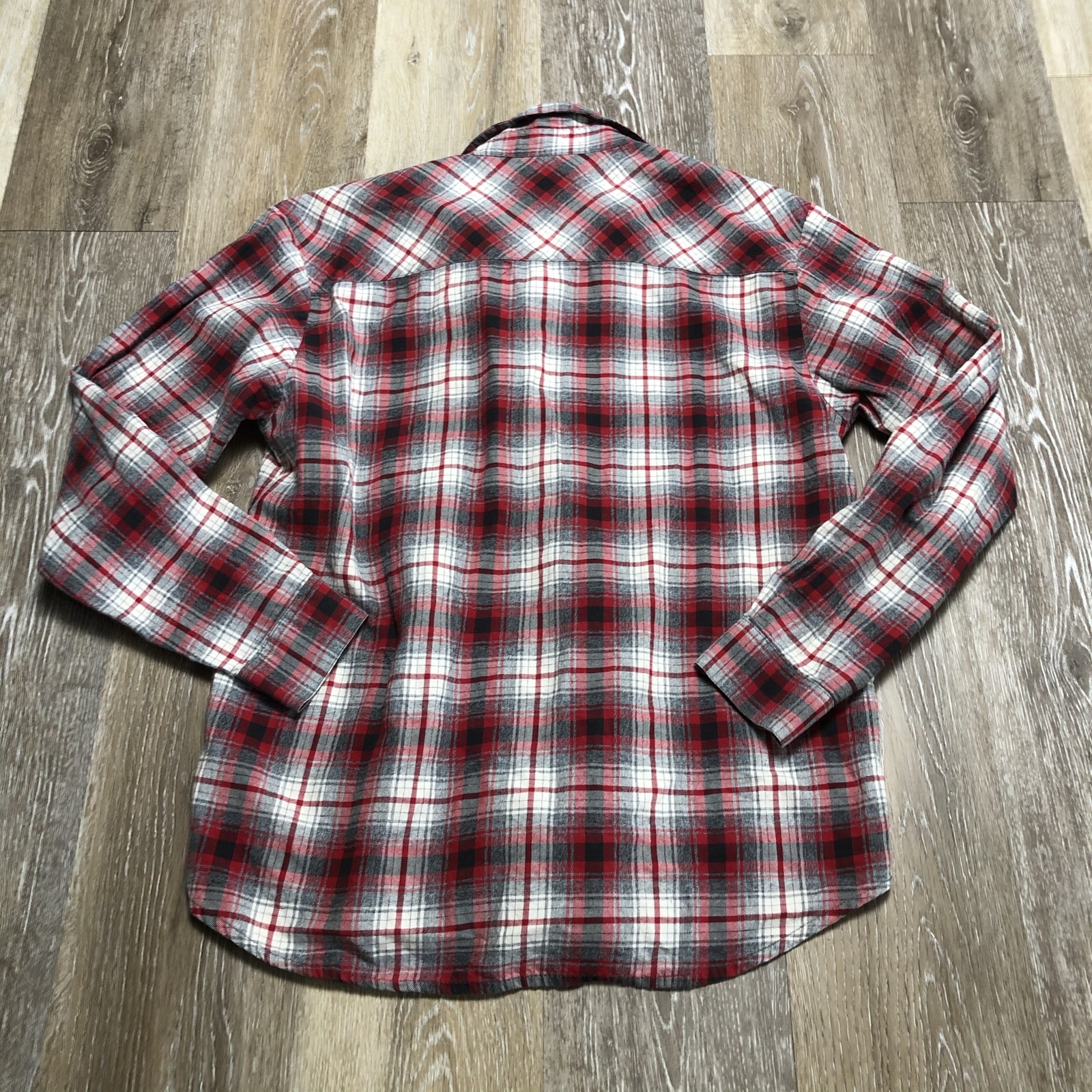 TALBOTS Button Down Collared Red Plaid Casual Shi… - image 6