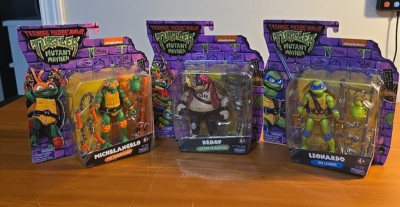 Teenage Mutant Ninja Turtles: Mutant Mayhem Bebop ,Leo And Mikey New In Box