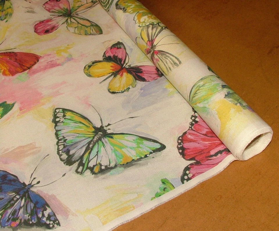 4.3m Prestigious Textiles Schmetterling Wolke Hibiskus Stoff Polster Vorhang - Bild 2 von 4