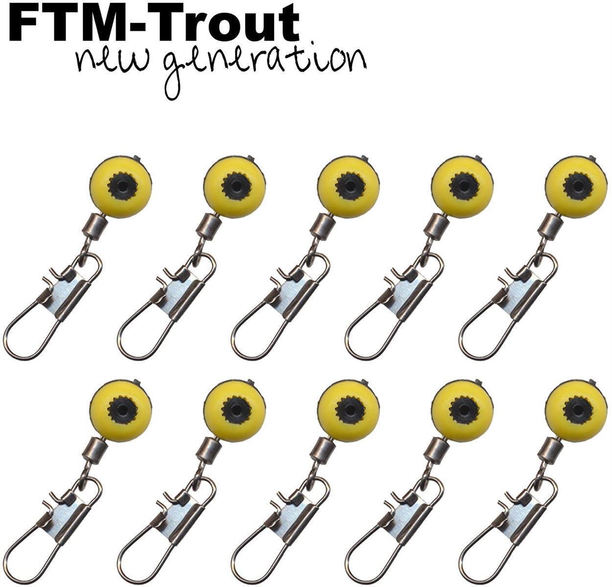 Защелки для карабина FTM Laufwirbel Gr M 10 Stck Wirbel Forellenwirbel 1390₽