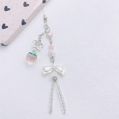 Phone Accessory Strawberry Phone Lanyard Handmade Pendant for Fashion Lover - Zdjęcie 4 z 8