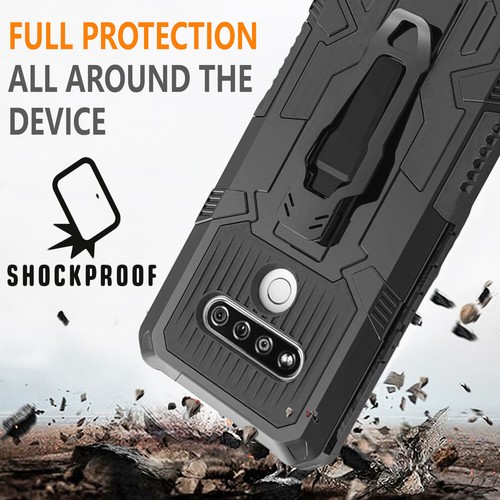 For LG K31 Rebel Case Phone Cover Shockproof Kickstand+ Tempered Glass Protector - Picture 11 of 25