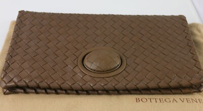 【banchoukanchigai 】BOTTEGA VENETA Bottega Veneta - Gray Intrecciato Karung Snakeskin Knot Clutch