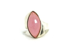 Sterling Silver Pink Opal Ring, Size 7