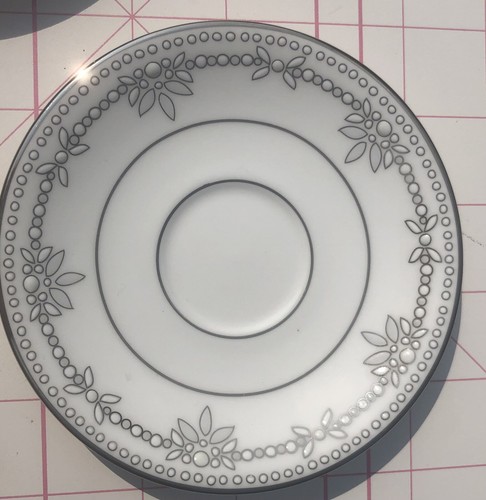 Marchesa By Lenox Empire Pearl Two Demitasse Saucers - Picture 7 of 10