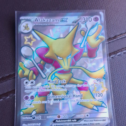 Pokemon TCG Alakazam ex 215/091 SV Paldean Fates Ultra Rare Full Art Holo ENG