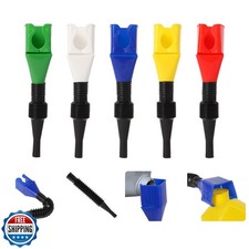 5-Pack Car Funnels with Hose - Oil Funnel for Automotive Use, Small Funnel Pl