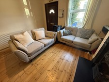 2x DFS French Connection Zinc Sofa 2 Seaters