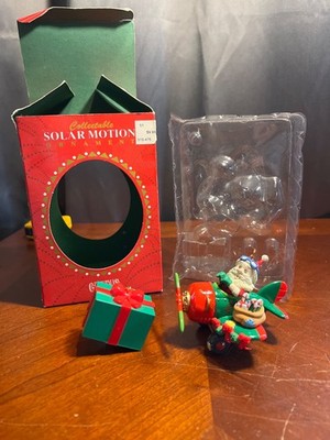 Matrix Deluxe Motion Ornament Christmas Light Powered Santa Airplane