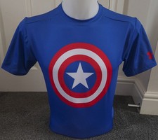 Under Armour Alter Ego Captain America Compression T-Shirt XL Extra Large Blau