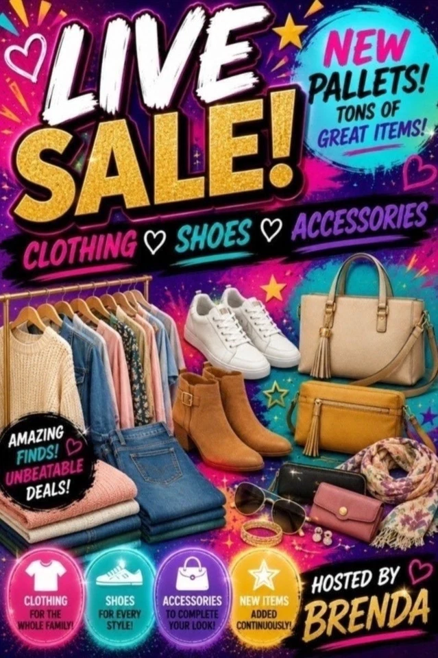 $1.50 starts! ALL NEW PALLETS ARE IN! Clothing for the whole family