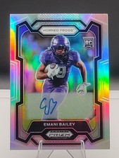 2024 Panini Prizm Draft Picks - Emani Bailey #158 Auto Silver Prizm (RC)