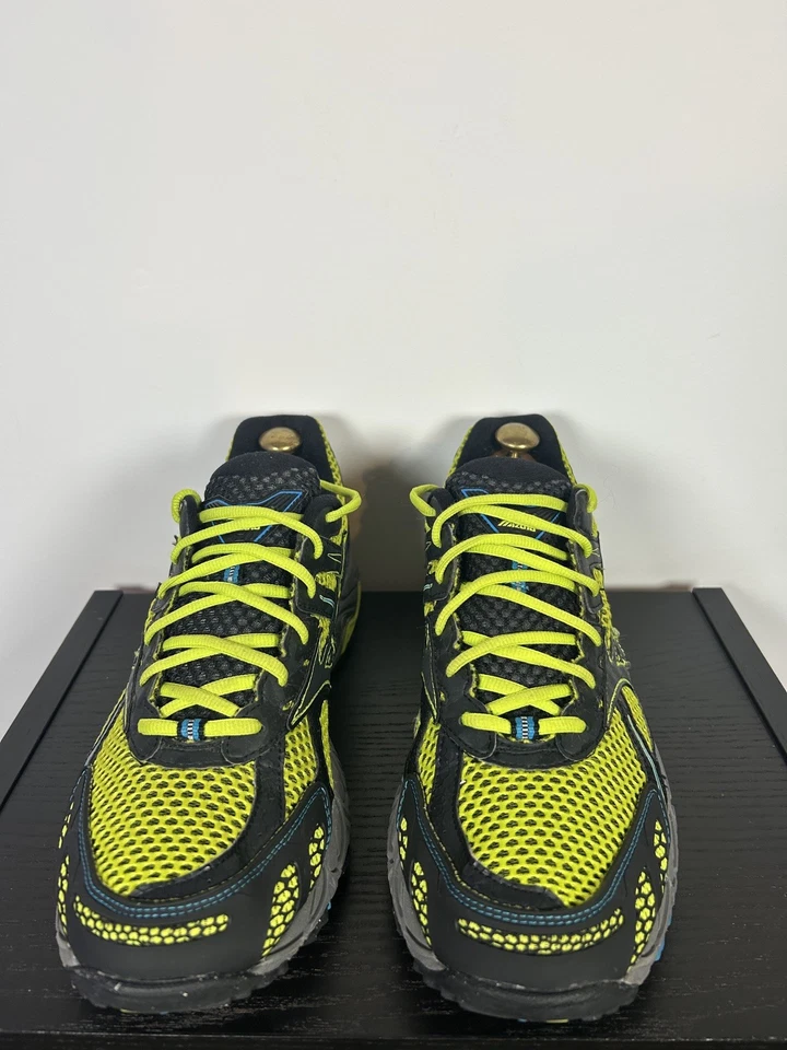 Tênis de corrida Mizuno Wave Ascend 6 masculino trilha Reino Unido 10,5 amarelo preto tênis - Imagem 3 de 4