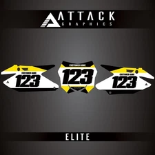 Attack Graphics Elite Restyle Number Plate Backgrounds  For Suzuki RM250 2004