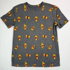 DISNEY Jerry Leigh Kids Grey Winnie the Pooh Patterned Casual T-Shirt Size XS