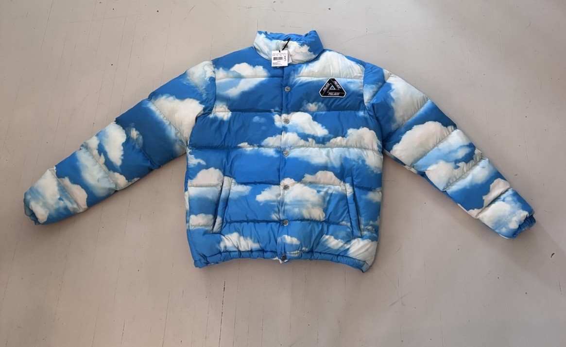 Palace Moschino Cloud Puffer Jacket Cloud Print Puffer Jacket New
