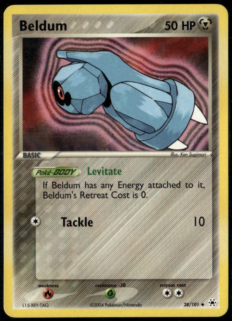 Beldum 28/101 Uncommon Hidden Legends LP Pokemon Card