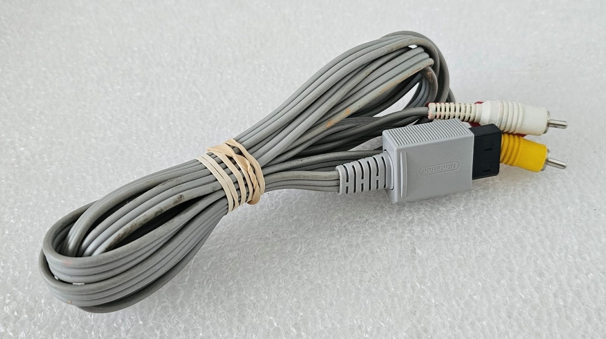 Genuine Nintendo Wii System Console Power Cord RVL-002 & AV Cable