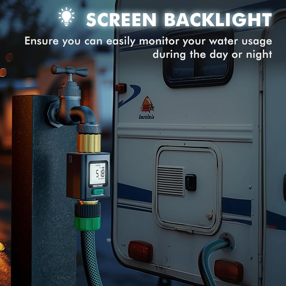 Versatile App-Controlled Water Meter with Adaptive Screen & Durable Brass Design - Image 4 of 4