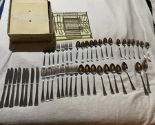 Lot Of 48 Barclay Geneve Van Cortland Stainless Set. Forks,Spoons, Knives