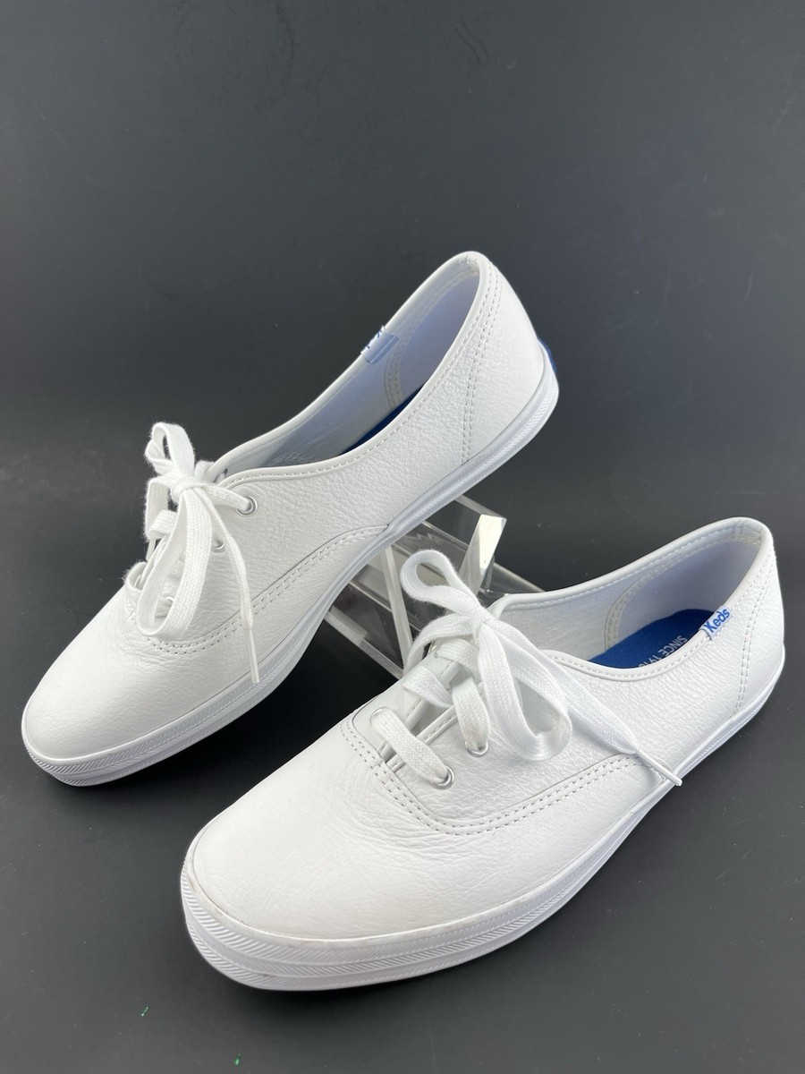 Keds Leather Uppper Women's White Casual Comfort Shoe Lightweight Sneaker  Sz