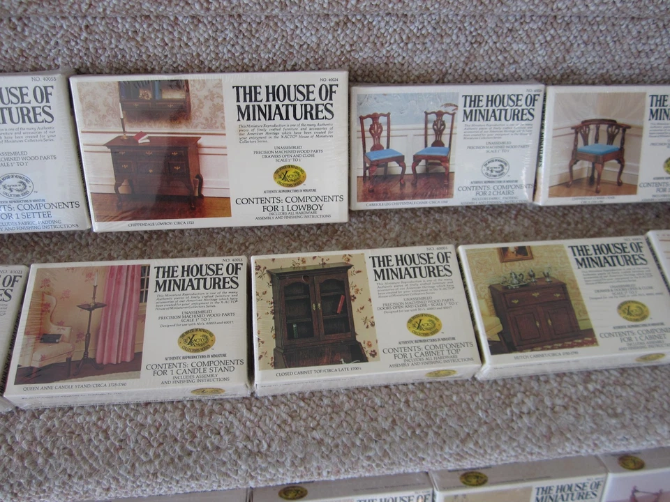 批量 23 件 The House of Miniatures 套件 复古娃娃屋 23 件套 全新未拆封 — 第 3/4 张图片