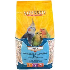 Sun Seed Vita Sunscription Cockatiel  Lovebird Diet Bird Food 2.5Lb