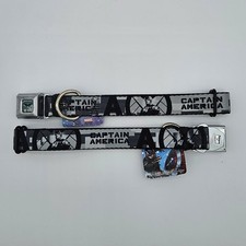Buckle Down Marvel Captain America Car Seat Belt Buckle Dog Collar