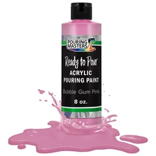 Pouring Masters Bubble Gum Pink 8-Ounce Bottle Water-Based Acrylic Pouring Paint