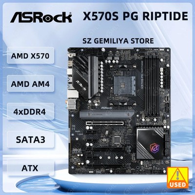 For ASROCK X570 Motherboard X570S PG RIPTIDE AM4 4×DDR4 128GB PCI-E 4.0 ATX