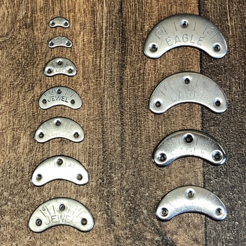 Vintage Steel Heel Plates / Heel Guards – Cobbler Shoe Repair – Sizes 000 to 8