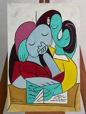 Pablo Picasso Oil Painting on canvas Sealed  Antique Unframed measure 40x60 cm