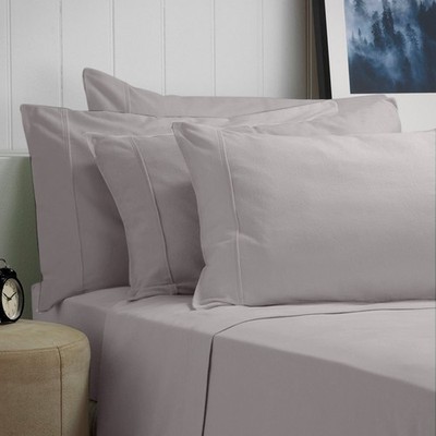 Bianca Fletcher Flannelette Sheet Stone KSB Set 3pce
