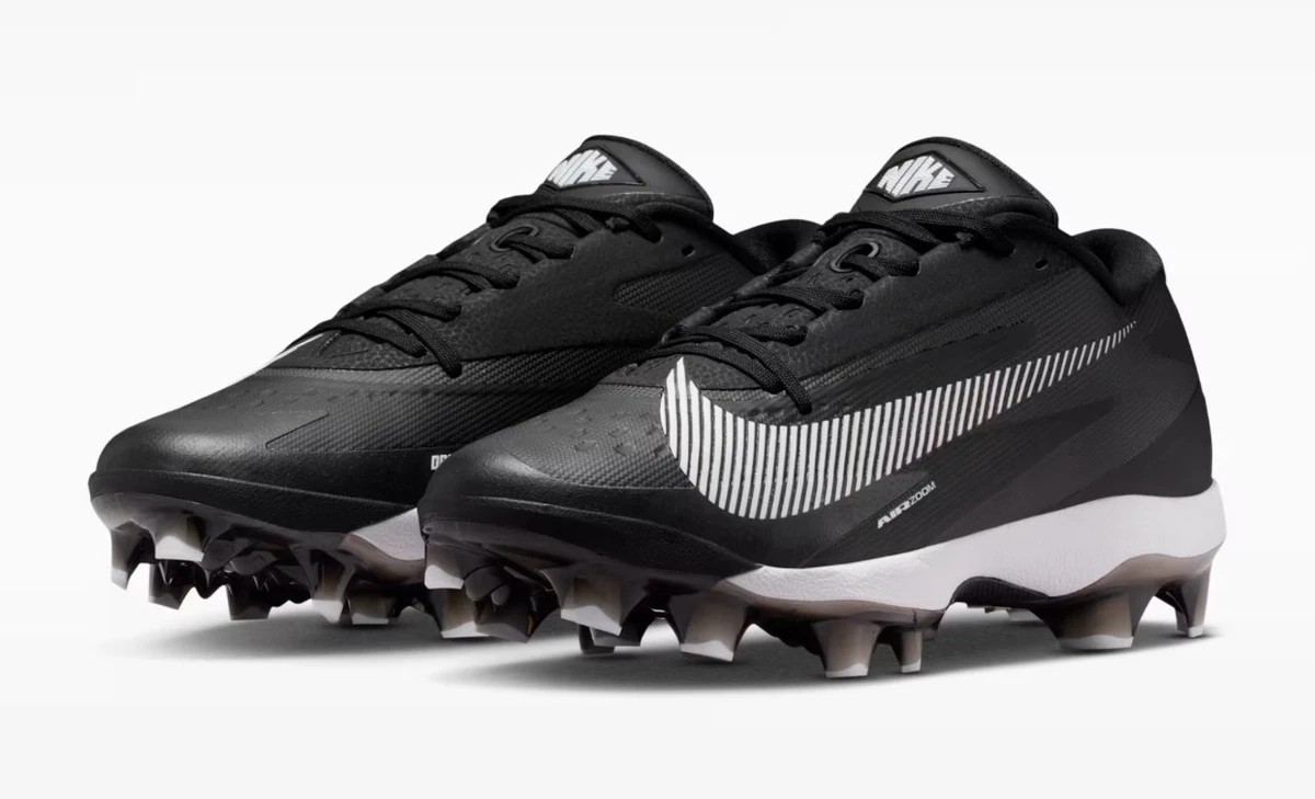 Nike Air Strobe Baseball Cleats Mens 11.5 Black White Red Spikes 313203-011 2006 Nike Baseball & Softball Shoes & Cleats for Men for sale | eBay main image 2