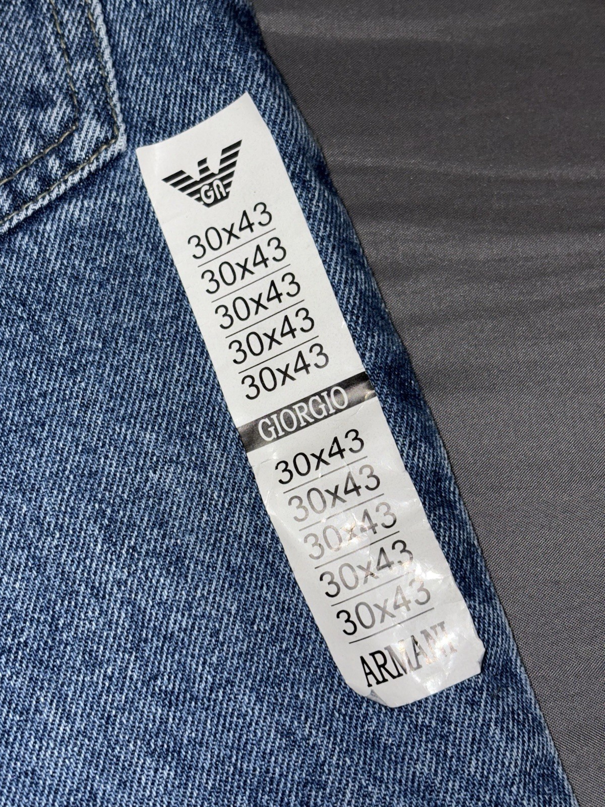 28x35 Vintage 90s Giorgio Armani Jeans Black White Label Eagle Archive Mainline image 9