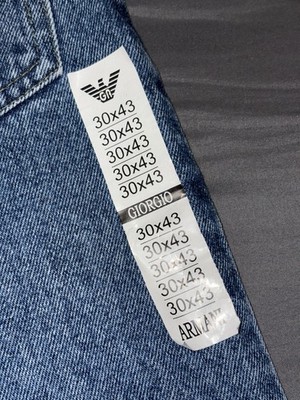 28x35 Vintage 90s Giorgio Armani Jeans Black White Label Eagle