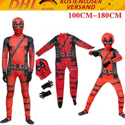 Geburtstagsgeschenke Kinder Erwachsene Superheld Deadpool Cosplay Kostüm Overall