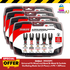 Diablo Universal Fit Wood and Metal Oscillating Blade Set 5-Piece Kit  4PK