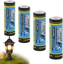 4-Pack 3.2V LiFePO4 14430 400mAh Rechargeable Battery for Various Devices