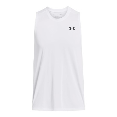 Under Armour Herren UA Tech Tank Shirt Weiß L, 