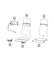 Genuine Mopar Seat Back Heated Pad 68362101AD