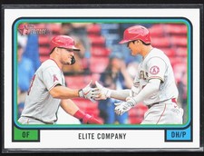 SHOHEI OHTANI MIKE TROUT 2022 Topps Heritage #CC‑2 Combo Card Angels NM
